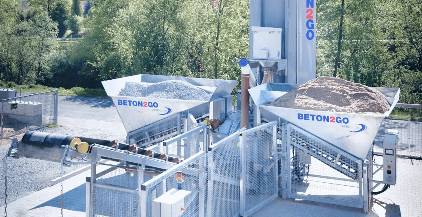 Betontankstelle von Beton2go in einer Halle